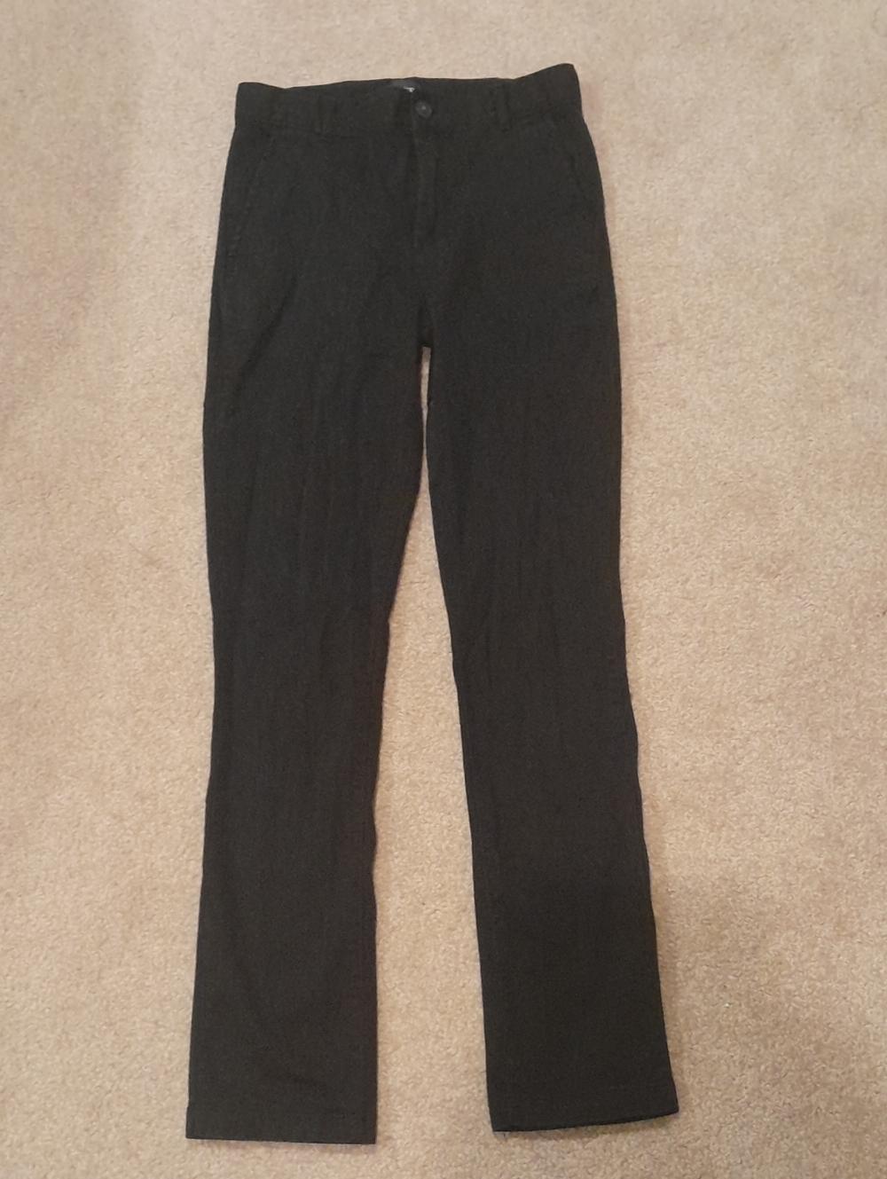 Place Black Slim Straight Pants, Size 16 Slim